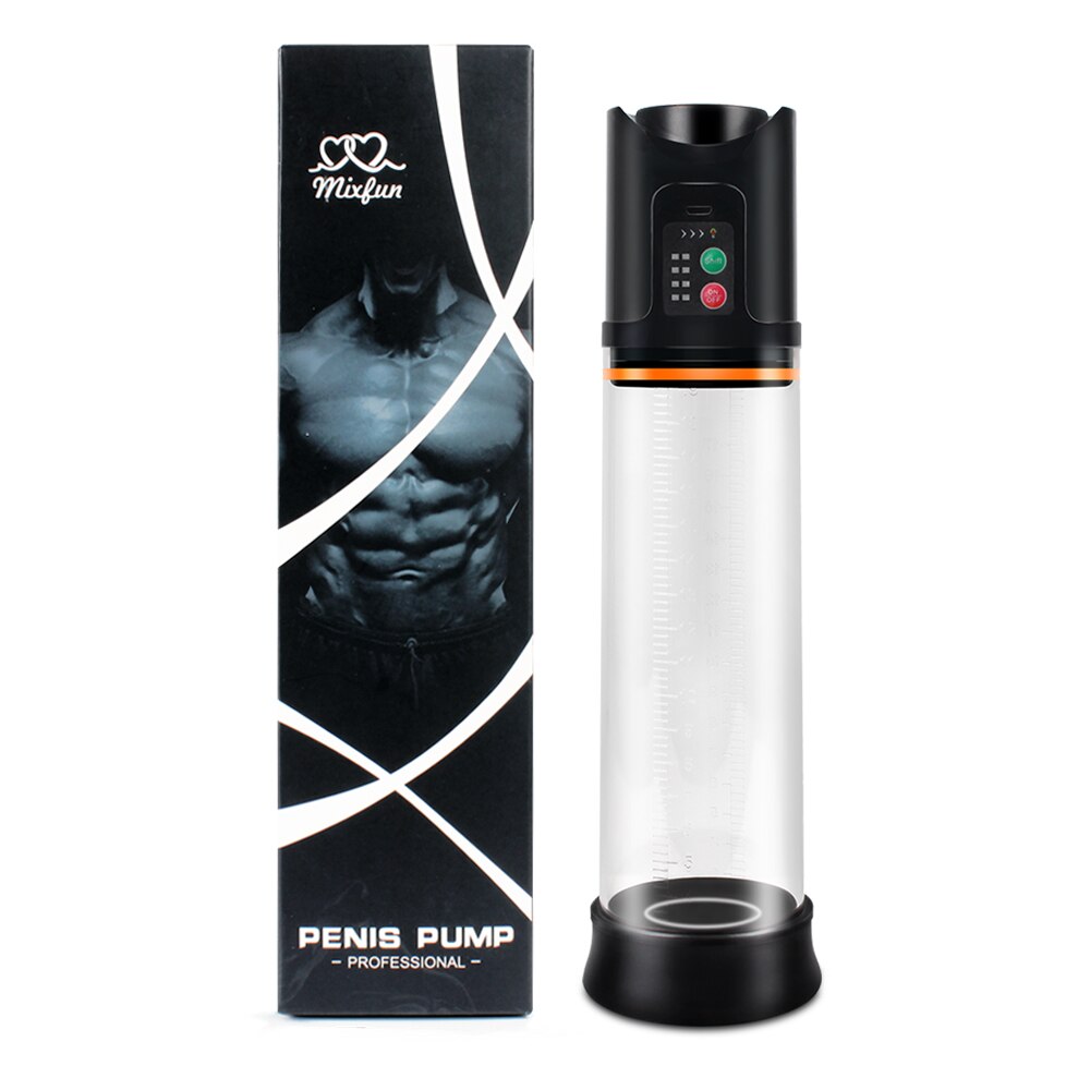 Electric Penis Pump Male Masturbator USB Charging Automatic Penis Extender Vacuum Pump Penile Enlarger Erection Sex Toys for Men - buysextoyth