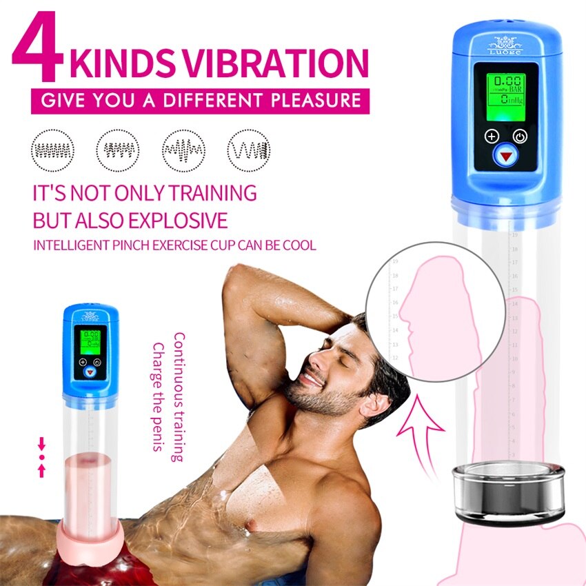 Electric Penis Pump Sex Toys for Men USB Charging Automatic Penis Extender Vacuum Pump Penile Enlarger Erection Male Masturbator - buysextoyth