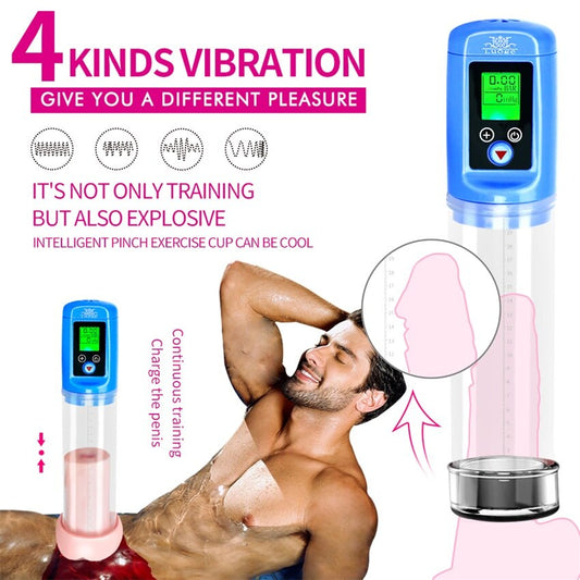 Electric Penis Pump Sex Toys for Men USB Charging Automatic Penis Extender Vacuum Pump Penile Enlarger Erection Male Masturbator - buysextoyth