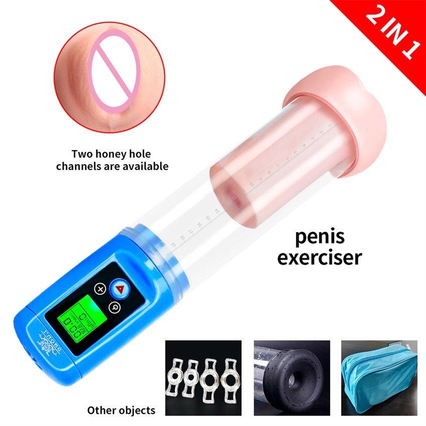 Electric Penis Pump Sex Toys for Men USB Charging Automatic Penis Extender Vacuum Pump Penile Enlarger Erection Male Masturbator - buysextoyth