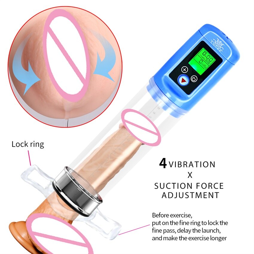 Electric Penis Pump Sex Toys for Men USB Charging Automatic Penis Extender Vacuum Pump Penile Enlarger Erection Male Masturbator - buysextoyth