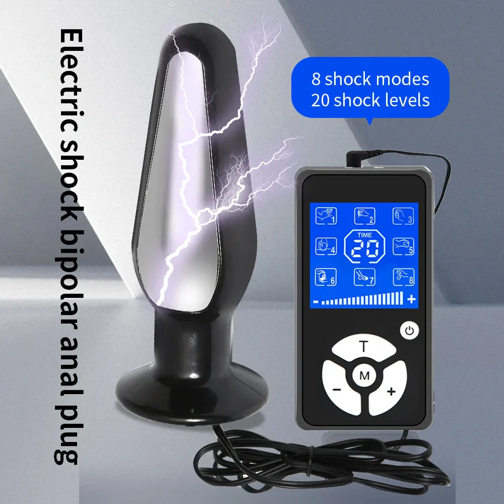 Electric Shock Anal Bead Butt Plug Pulse Vibrator for Women Man Masturbator Clitoris Stimulator Prostate Massage Adult Sex Toys - buysextoyth