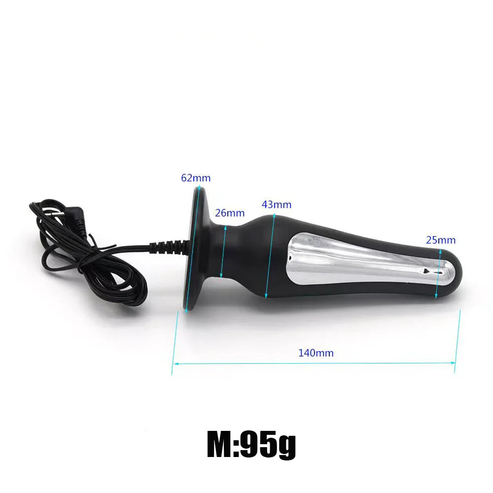 Electric Shock Anal Bead Butt Plug Pulse Vibrator for Women Man Masturbator Clitoris Stimulator Prostate Massage Adult Sex Toys - buysextoyth