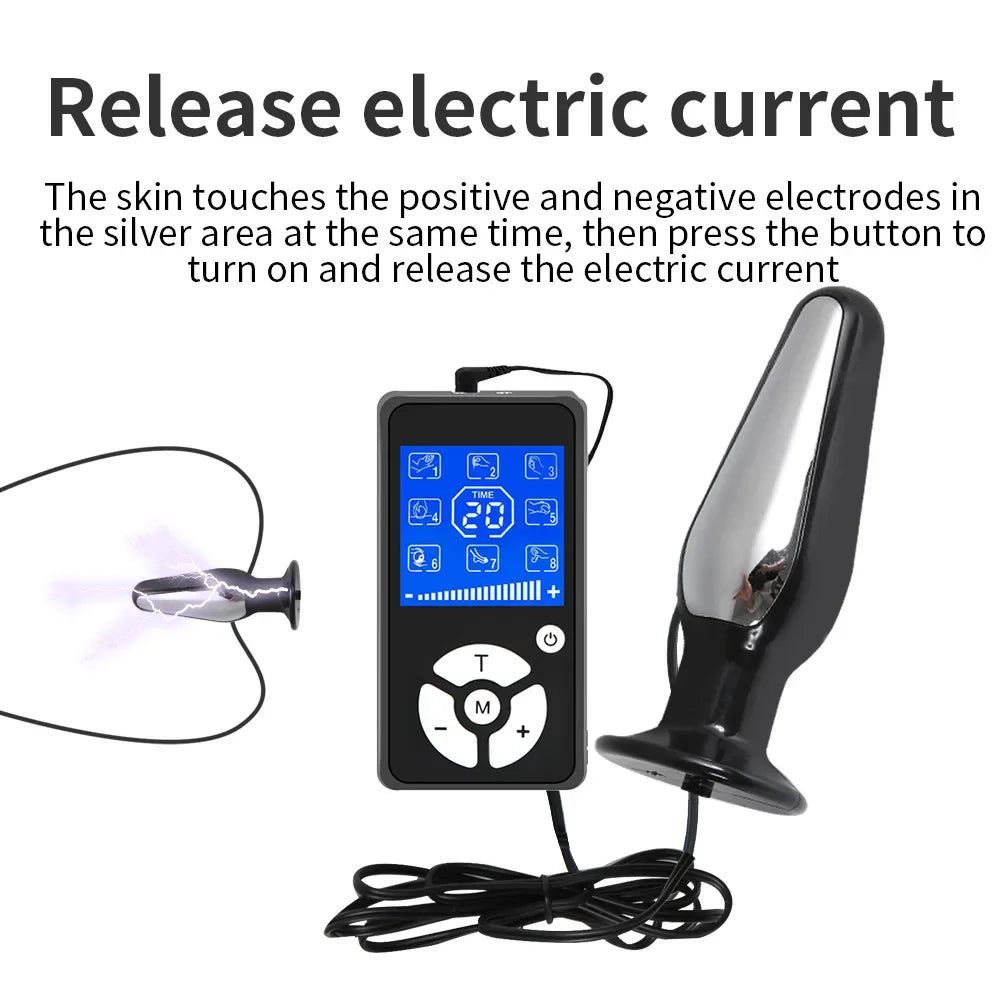 Electric Shock Anal Bead Butt Plug Pulse Vibrator for Women Man Masturbator Clitoris Stimulator Prostate Massage Adult Sex Toys - buysextoyth