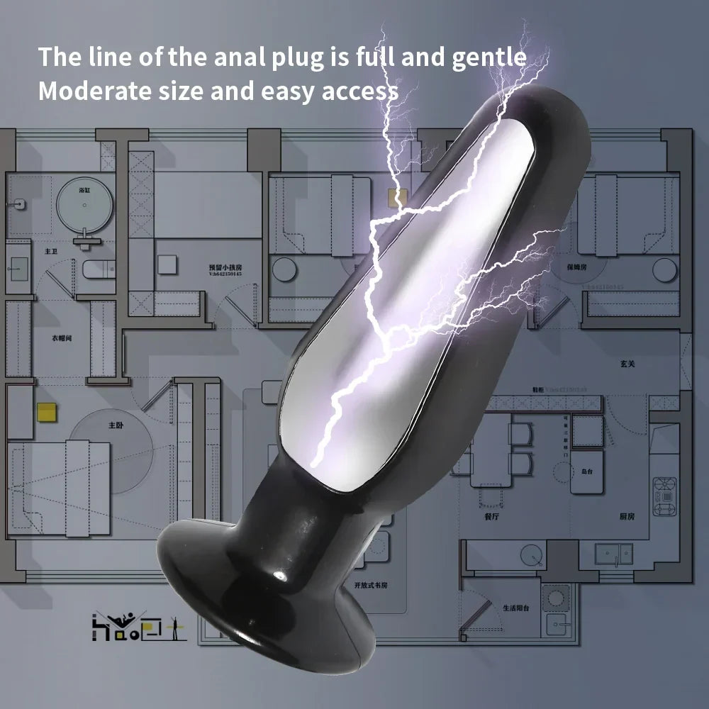 Electric Shock Anal Bead Butt Plug Pulse Vibrator for Women Man Masturbator Clitoris Stimulator Prostate Massage Adult Sex Toys - buysextoyth