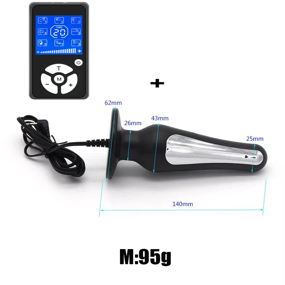 Electric Shock Anal Bead Butt Plug Pulse Vibrator for Women Man Masturbator Clitoris Stimulator Prostate Massage Adult Sex Toys - buysextoyth