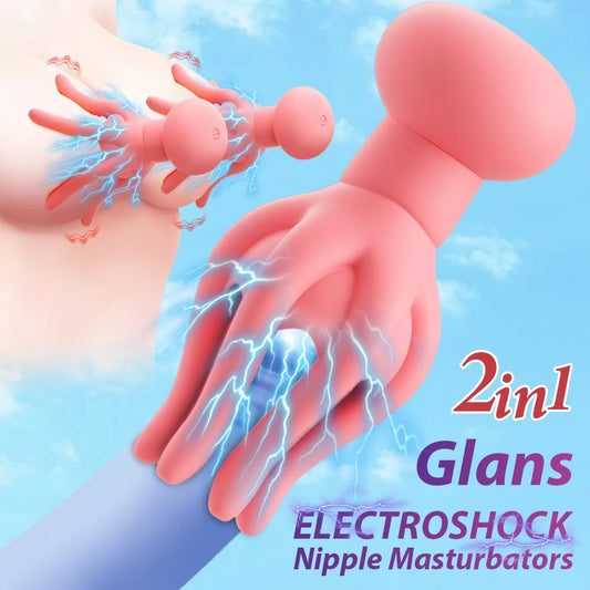 Electric Shock Breast Massage glans massager Vibrator Nipple G-Spot Stimulation Clitoris Sucker Male Female Masturbator Sex Toy - buysextoyth