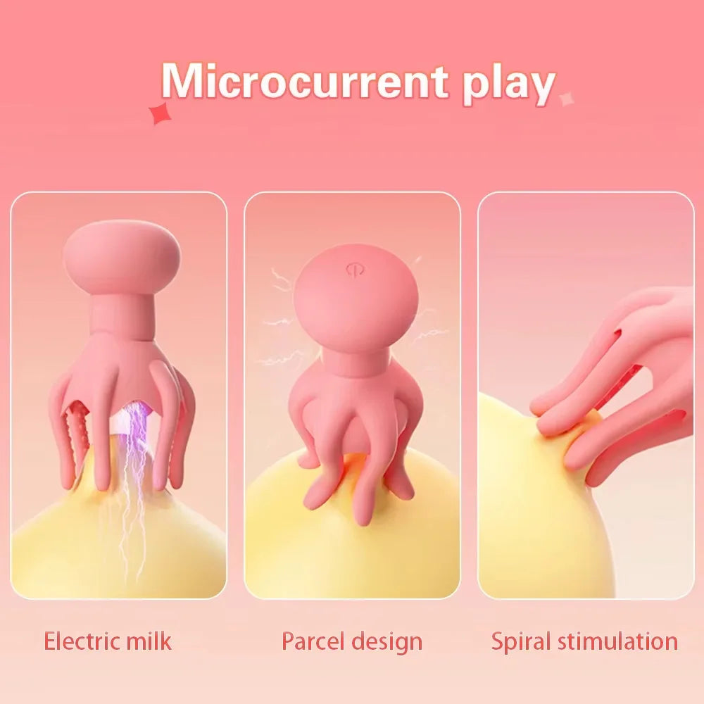 Electric Shock Breast Massage glans massager Vibrator Nipple G-Spot Stimulation Clitoris Sucker Male Female Masturbator Sex Toy - buysextoyth