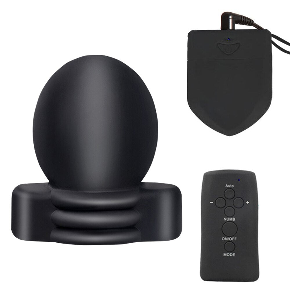 Electric Shock Glans Trainer SM Male Masturbator Scrotum Bondage Massage Chasity Cage Wireless Remote Control Sex Toys BDSM - buysextoyth