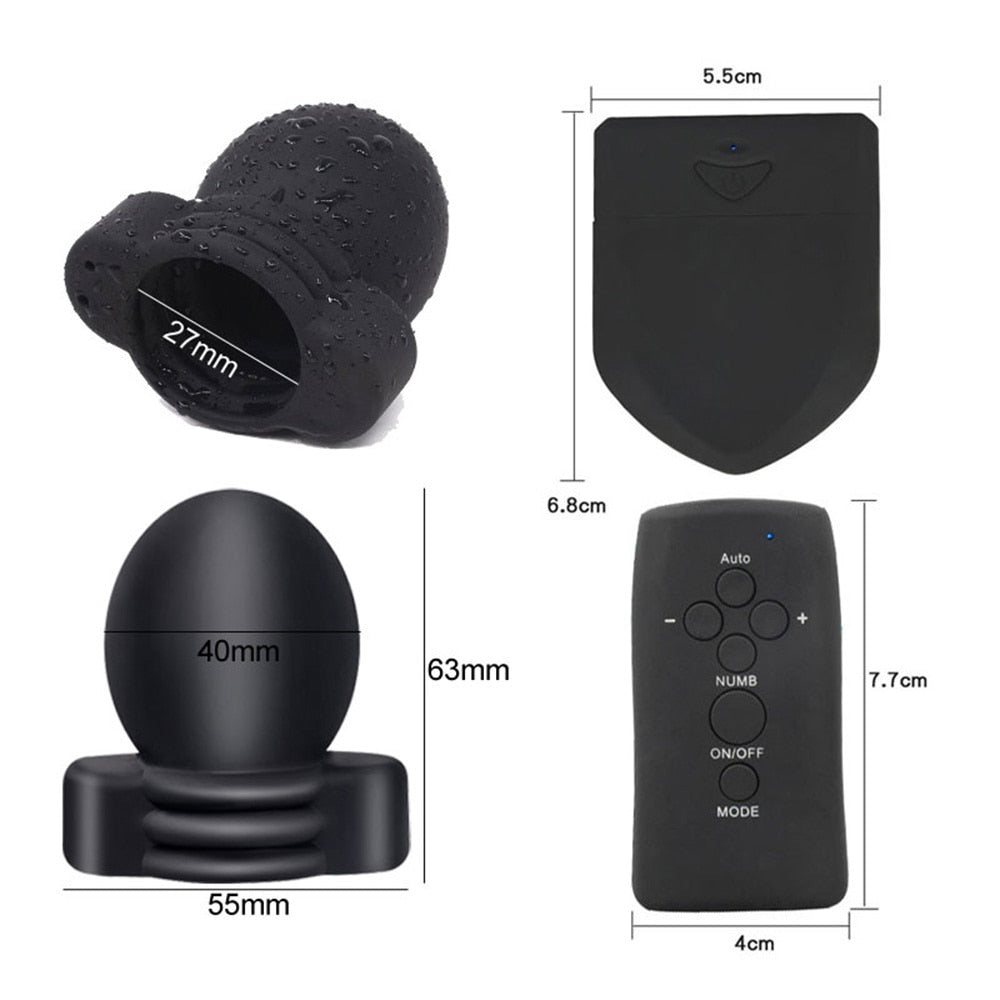 Electric Shock Glans Trainer SM Male Masturbator Scrotum Bondage Massage Chasity Cage Wireless Remote Control Sex Toys BDSM - buysextoyth