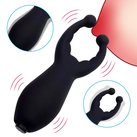 Erotic G-Spot Clitoris Stimulator Vibrators Dildo Nipple Clamp Penis Vibrating Ring Adult Products Sex Toys for Women Men Couple - buysextoyth