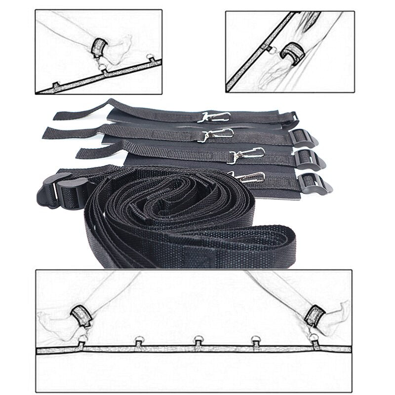 Erotic SM Adults Games Sex Toys for Women Wrists Ankle Cuffs Under Bed BDSM Bondage Restraint Nylon Sex Handcuffs - buysextoyth