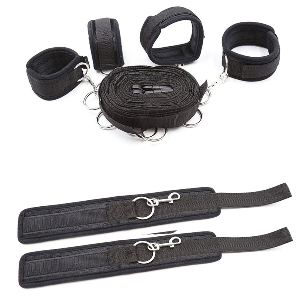 Erotic SM Adults Games Sex Toys for Women Wrists Ankle Cuffs Under Bed BDSM Bondage Restraint Nylon Sex Handcuffs - buysextoyth
