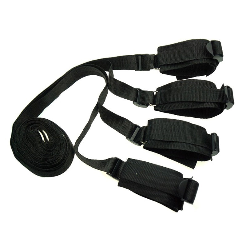 Erotic SM Adults Games Sex Toys for Women Wrists Ankle Cuffs Under Bed BDSM Bondage Restraint Nylon Sex Handcuffs - buysextoyth