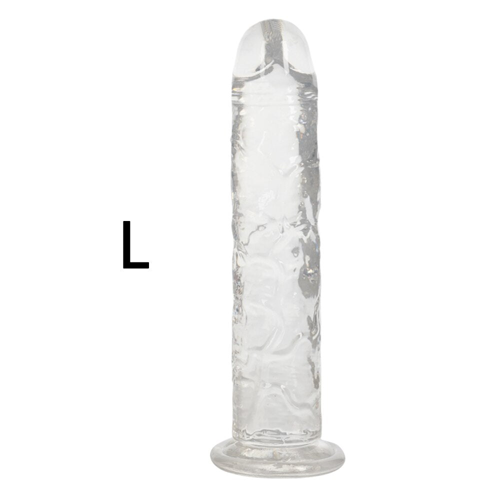 Erotic Soft Jelly Dildo Anal Butt Plug Realistic Penis Strong Suction Cup Dick Toy for Adult G-spot Orgasm Sex Toys for Woman - buysextoyth