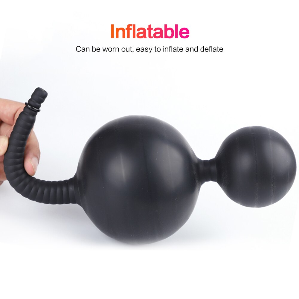 Erotic Toy Anus Expander Inflatable Butt Plug Anal Beads with Rings Man Prostate Massager Male Deep Anus Expandable Plug Sex Toy - buysextoyth
