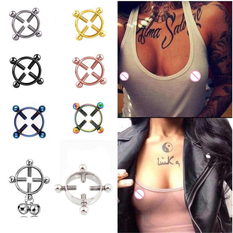 Eroticos Adult Games for Women Stainless Steel Round Non Piercing Nipple Clamps Sex Toys for Couples BDSM Bondage Slave Sex Shop - buysextoyth