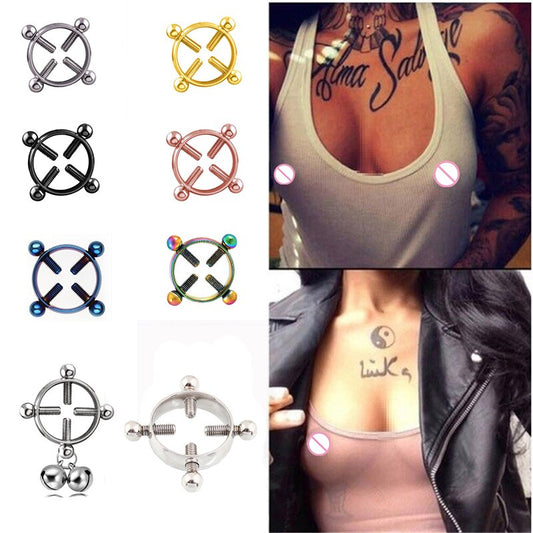 Eroticos Adult Games for Women Stainless Steel Round Non Piercing Nipple Clamps Sex Toys for Couples BDSM Bondage Slave Sex Shop - buysextoyth