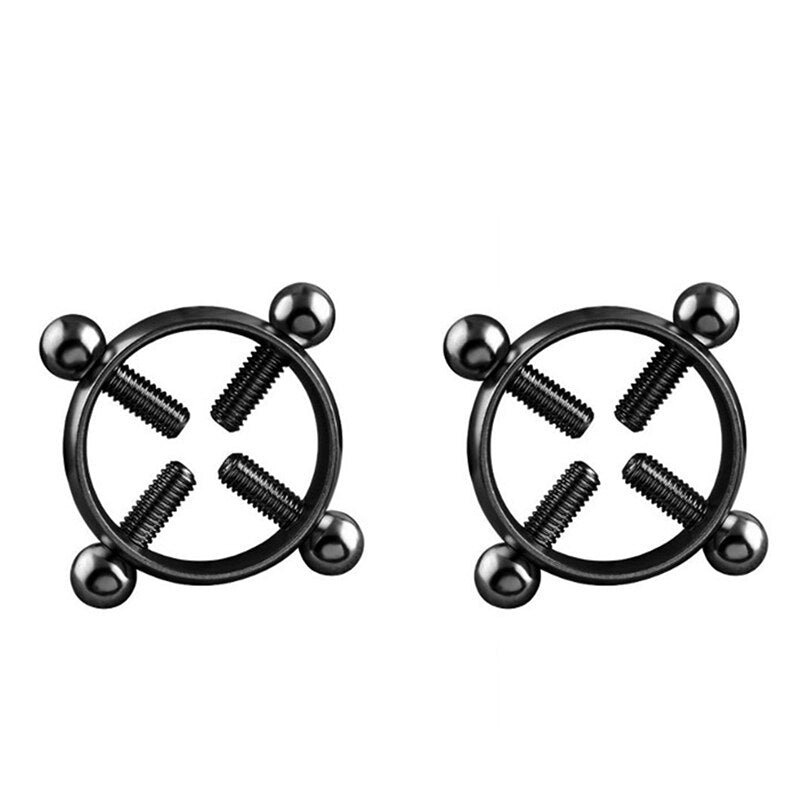 Eroticos Adult Games for Women Stainless Steel Round Non Piercing Nipple Clamps Sex Toys for Couples BDSM Bondage Slave Sex Shop - buysextoyth