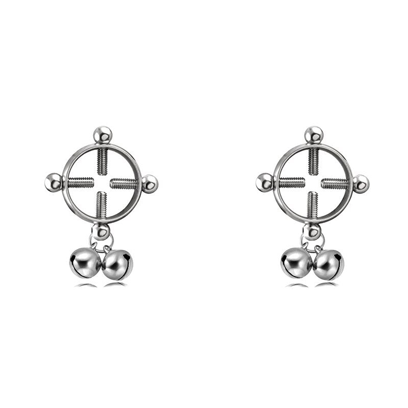 Eroticos Adult Games for Women Stainless Steel Round Non Piercing Nipple Clamps Sex Toys for Couples BDSM Bondage Slave Sex Shop - buysextoyth