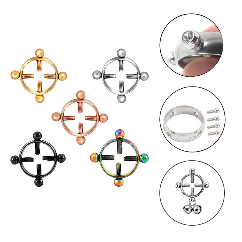 Eroticos Adult Games for Women Stainless Steel Round Non Piercing Nipple Clamps Sex Toys for Couples BDSM Bondage Slave Sex Shop - buysextoyth