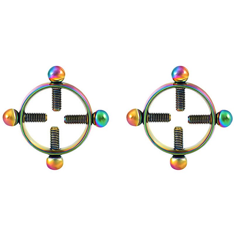 Eroticos Adult Games for Women Stainless Steel Round Non Piercing Nipple Clamps Sex Toys for Couples BDSM Bondage Slave Sex Shop - buysextoyth