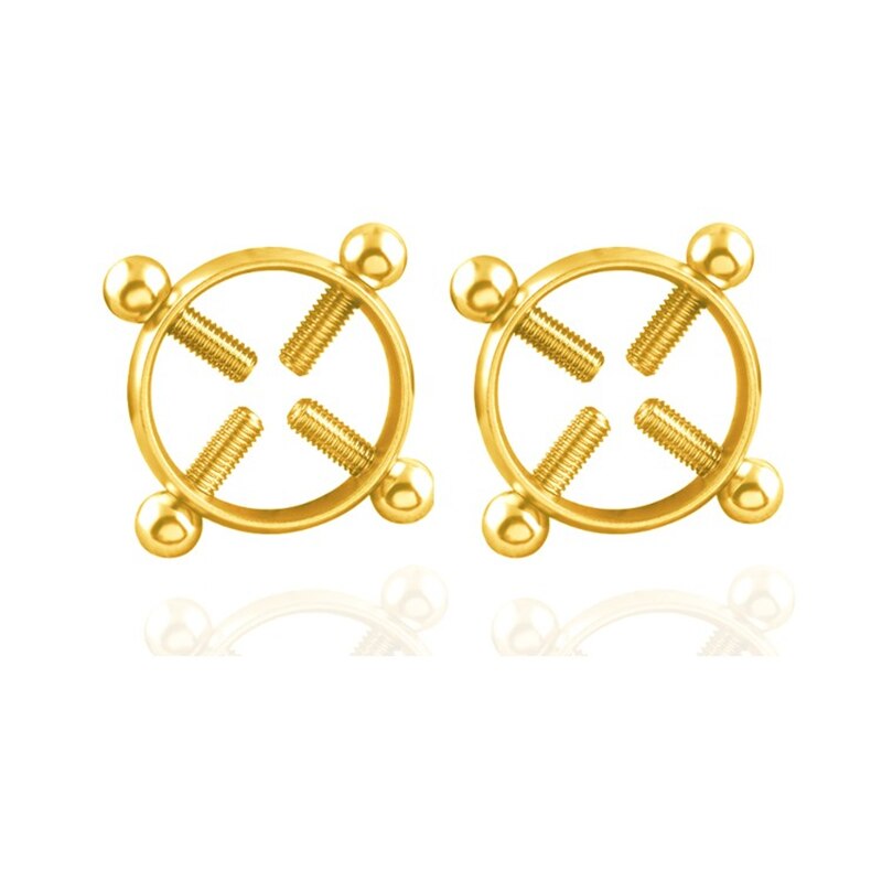 Eroticos Adult Games for Women Stainless Steel Round Non Piercing Nipple Clamps Sex Toys for Couples BDSM Bondage Slave Sex Shop - buysextoyth
