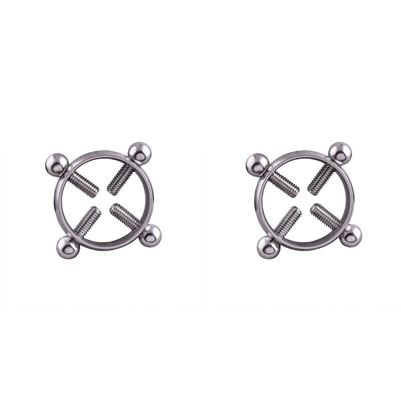 Eroticos Adult Games for Women Stainless Steel Round Non Piercing Nipple Clamps Sex Toys for Couples BDSM Bondage Slave Sex Shop - buysextoyth
