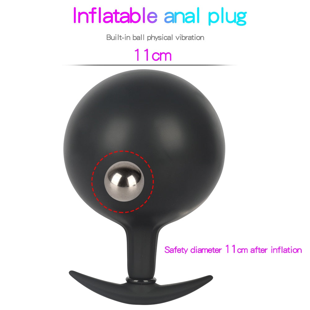 Expandable Prostate Massager Butt Plug Adult Sex Toys Inflatable Silicon Huge Big Anal Plug Anal Dildo Pump Anal Dilator - buysextoyth
