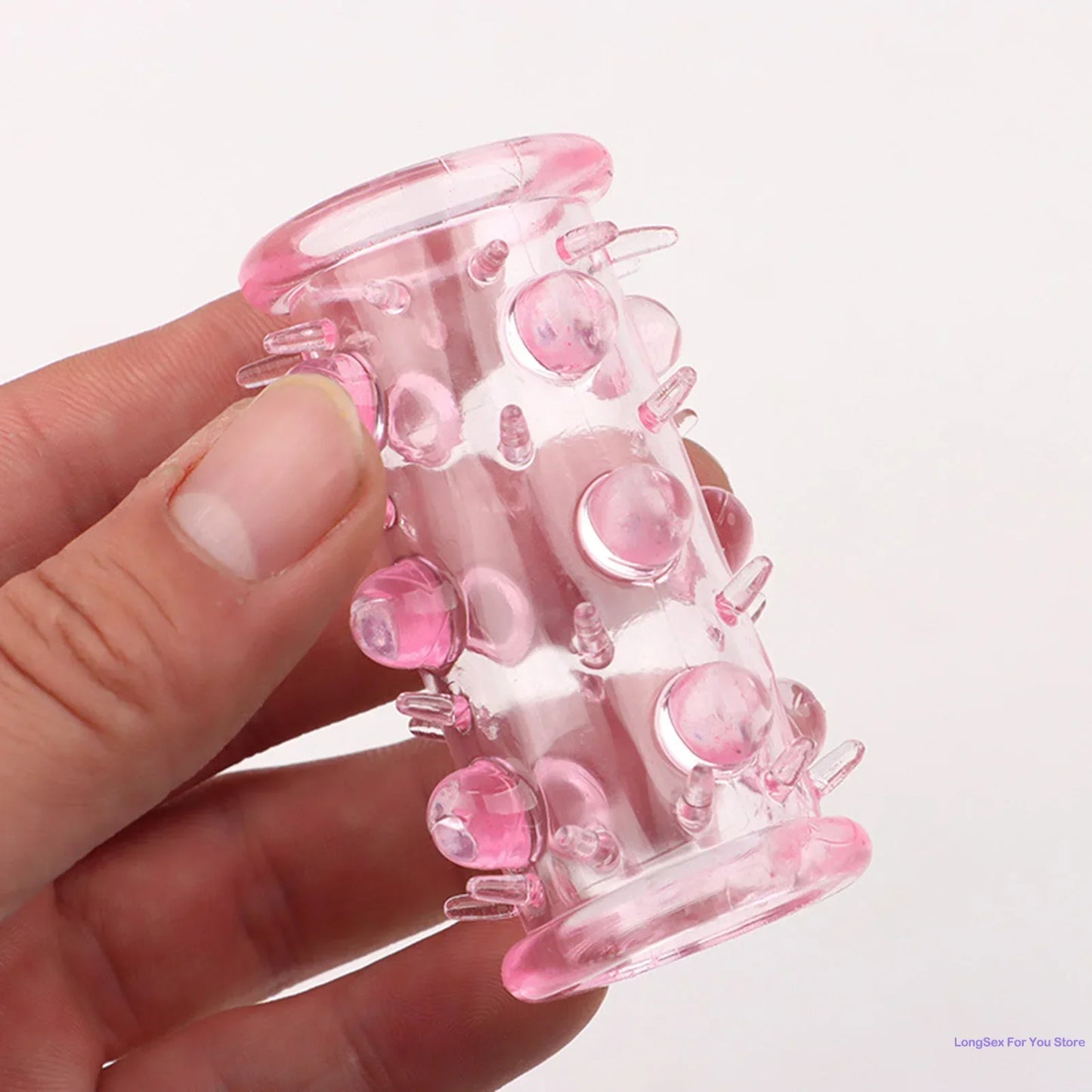 Extension Penis Sleeve Cock Rings For Men Enlarger Glans Particles Condom Lasting Delayed Sex Toys Adult Sexual Dotted Sex Goods - buysextoyth