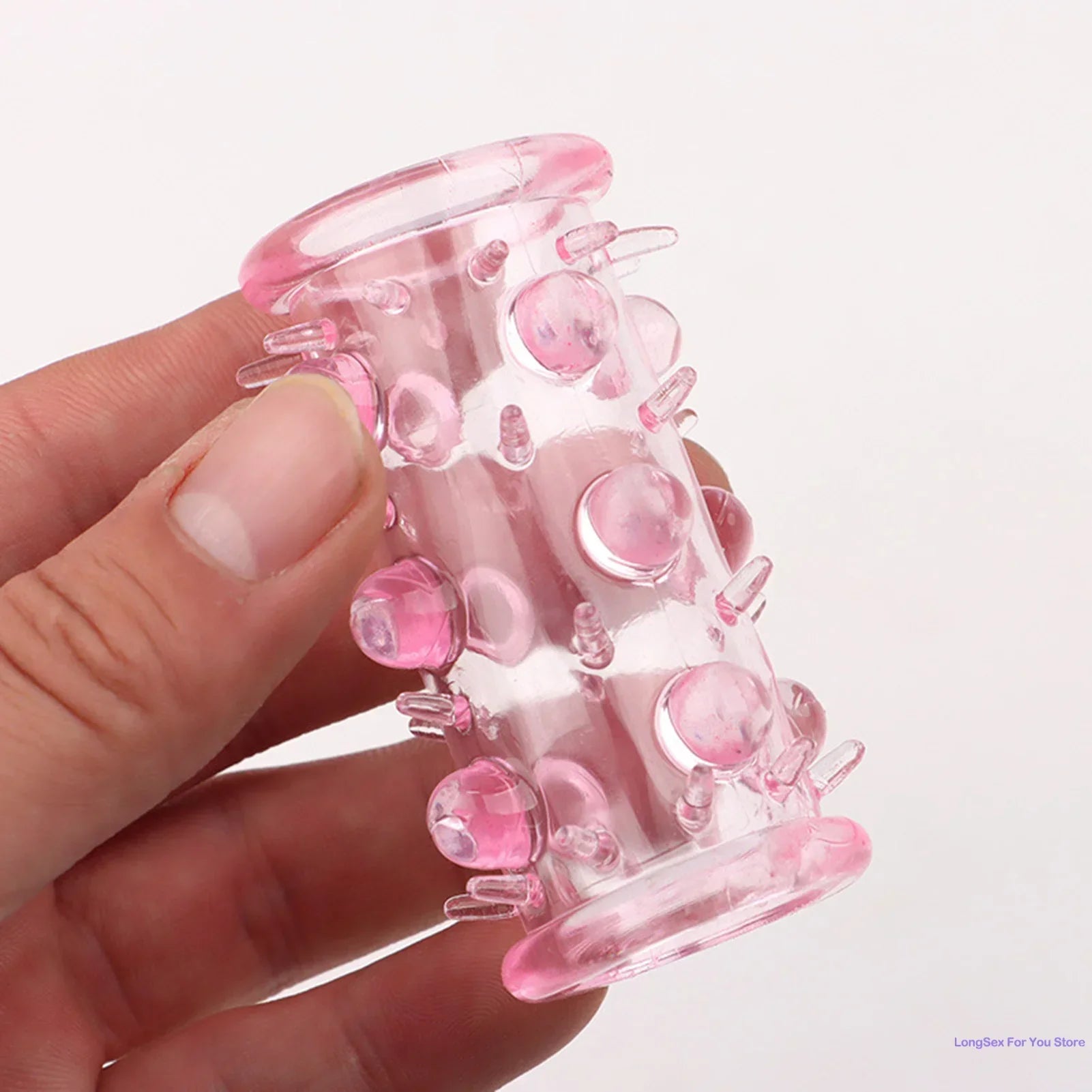 Extension Penis Sleeve Cock Rings For Men Enlarger Glans Particles Condom Lasting Delayed Sex Toys Adult Sexual Dotted Sex Goods - buysextoyth
