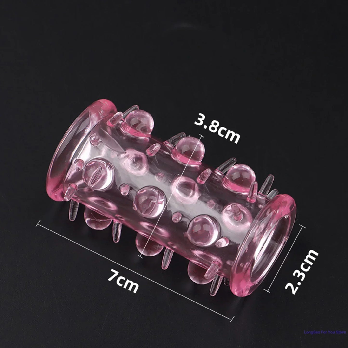 Extension Penis Sleeve Cock Rings For Men Enlarger Glans Particles Condom Lasting Delayed Sex Toys Adult Sexual Dotted Sex Goods - buysextoyth