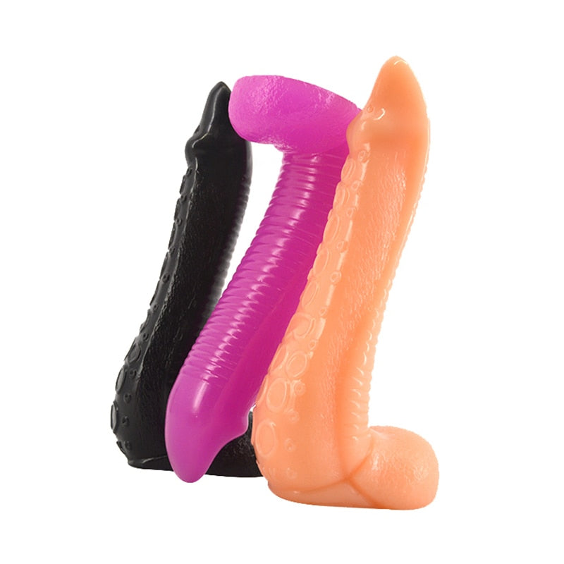 FAAK Healthy PVC Dildo Octopus Butt Plug Massage Anal Toy for Woman Men Orgasm Stimulate Anal Plug Tentacle Dildos Sex Toys - buysextoyth