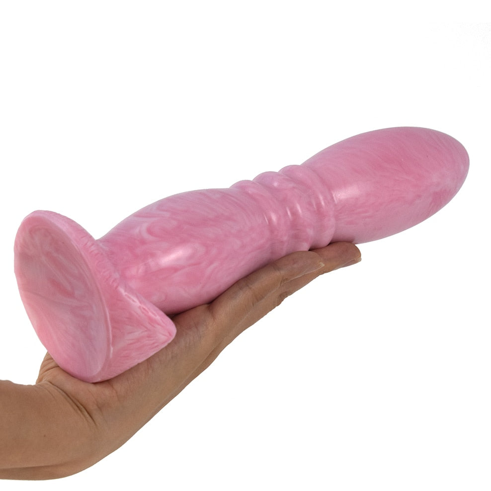 FAAK Large Pink Butt Plug with Sucker Silicone Bullet Anal Sex Toys for Woman Man Anus Massage Beads Dildos Vagina Stimulate - buysextoyth