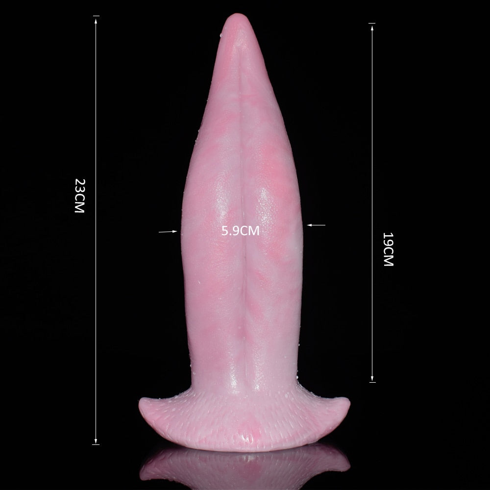 FAAK New Anal Sex Toys Dragon Tongue Tease Flirt Foreplay Clitoris Vagina Stimulate Silicone Sucker Dildo for Women Sex Shop - buysextoyth