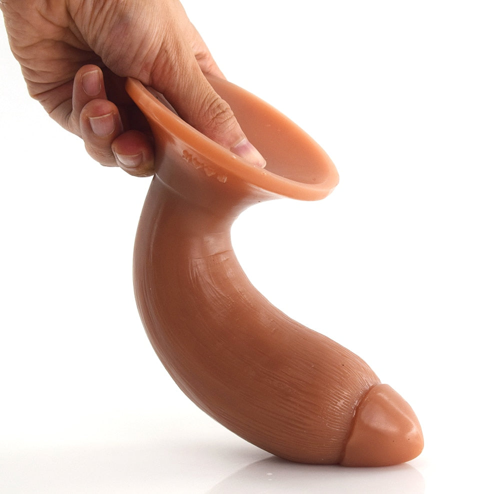 FAAK New Doubel Layer Silicone Butt Plug Soft Sucker Anal Dildo Male Masturbator Sex Toys Shop for Women Anus Vagina Stimulate - buysextoyth