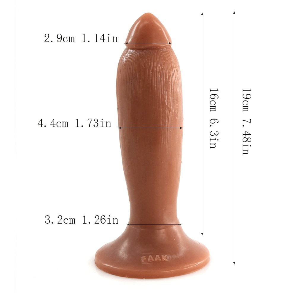FAAK New Doubel Layer Silicone Butt Plug Soft Sucker Anal Dildo Male Masturbator Sex Toys Shop for Women Anus Vagina Stimulate - buysextoyth