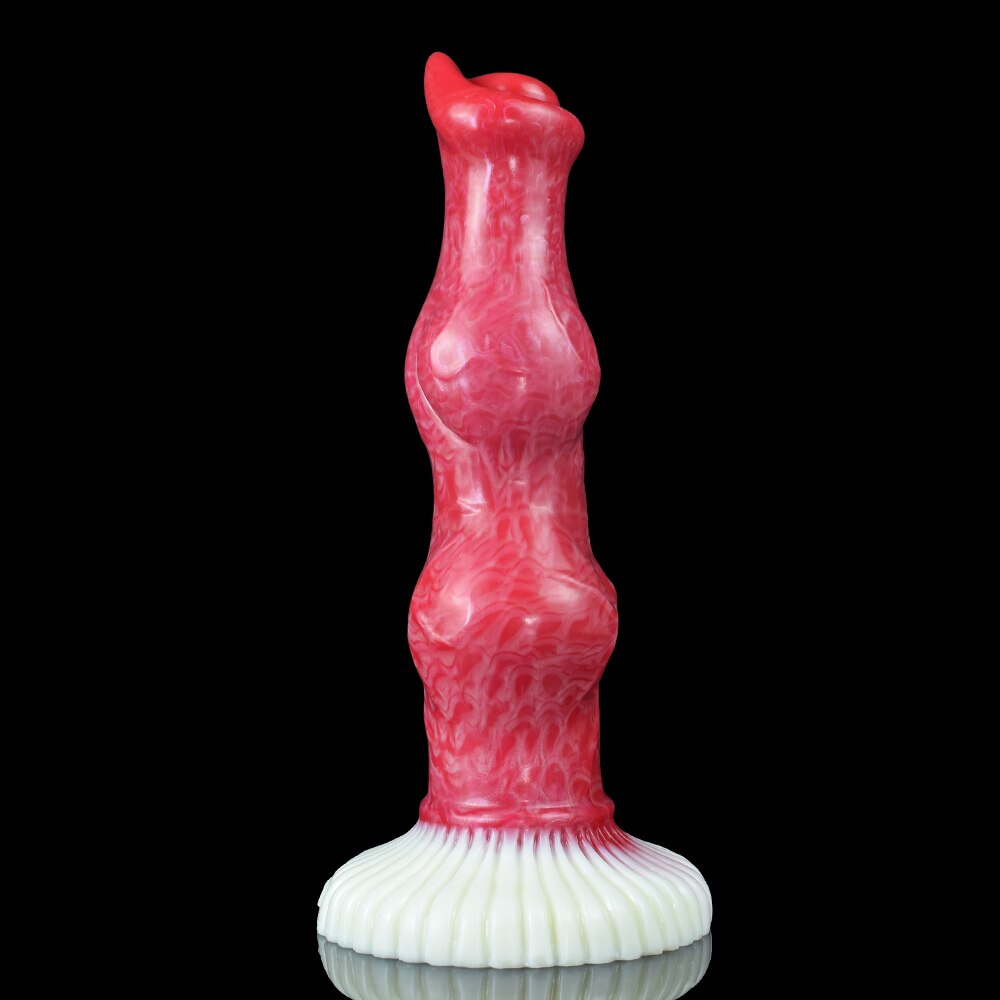 ซิลิโคนลูกปัด Sucker สีแดงขนาดใหญ่ Knot สุนัข Dildo เซ็กซ์ทอยสำหรับผู้หญิงผู้ชาย Unisex เร้าอารมณ์ผลิตภัณฑ์ Butt Plug - buysextoyth