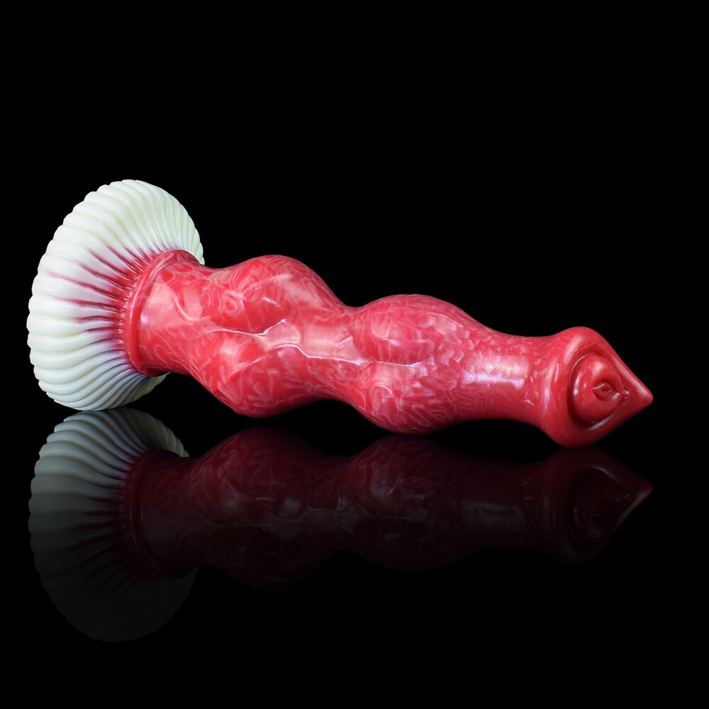 ซิลิโคนลูกปัด Sucker สีแดงขนาดใหญ่ Knot สุนัข Dildo เซ็กซ์ทอยสำหรับผู้หญิงผู้ชาย Unisex เร้าอารมณ์ผลิตภัณฑ์ Butt Plug - buysextoyth