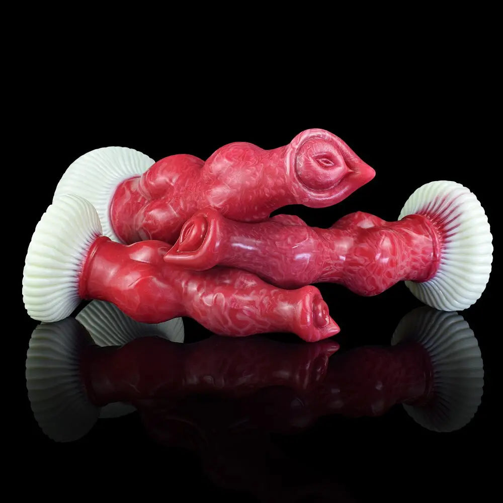 ซิลิโคนลูกปัด Sucker สีแดงขนาดใหญ่ Knot สุนัข Dildo เซ็กซ์ทอยสำหรับผู้หญิงผู้ชาย Unisex เร้าอารมณ์ผลิตภัณฑ์ Butt Plug - buysextoyth