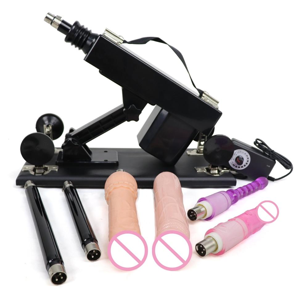 Sex Machine With 3XLR Suction Cup For Women Automatic Vibrator Adult Sex Toys Pumping Gun Love Machine Male Masturbator - buysextoyth