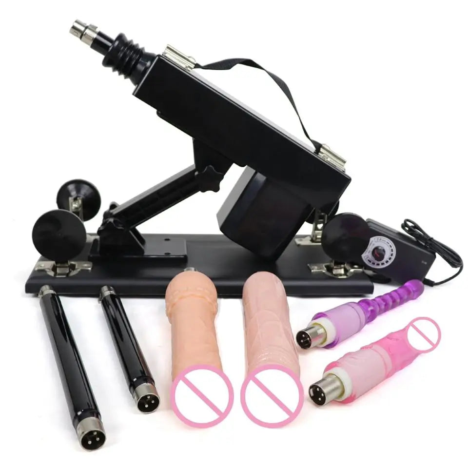 Sex Machine With 3XLR Suction Cup For Women Automatic Vibrator Adult Sex Toys Pumping Gun Love Machine Male Masturbator - buysextoyth
