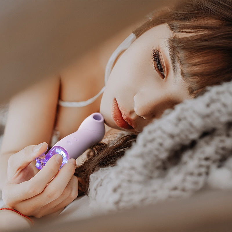 Fairy Clitoris Sucker ประดิษฐ์คริสตัลหินประดิษฐ์ตกแต่ง Sucking Vibrator Clitoral Stimulator Nipple Sucker สำหรับสตรี - buysextoyth