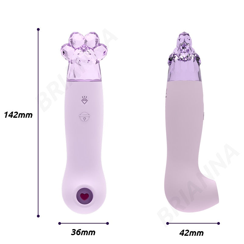 Fairy Clitoris Sucker ประดิษฐ์คริสตัลหินประดิษฐ์ตกแต่ง Sucking Vibrator Clitoral Stimulator Nipple Sucker สำหรับสตรี - buysextoyth