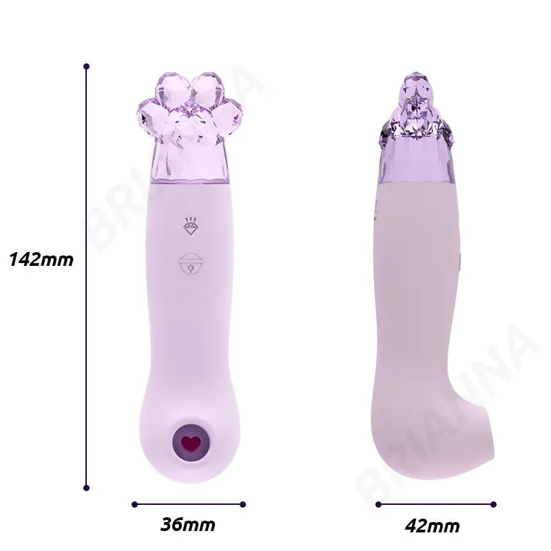 Fairy Clitoris Sucker ประดิษฐ์คริสตัลหินประดิษฐ์ตกแต่ง Sucking Vibrator Clitoral Stimulator Nipple Sucker สำหรับสตรี - buysextoyth