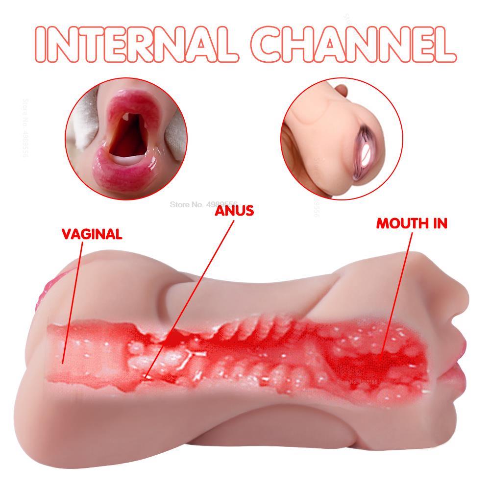 Feeling ช่องปากสำเร็จความใคร่คัพ3D Deep Throat ลิ้นชาย Masturbator เซ็กซ์ทอยสำหรับผู้ชายประดิษฐ์อุปกรณ์ช่วยตัวเองสำหรับผู้หญิง SexToy Shop - buysextoyth