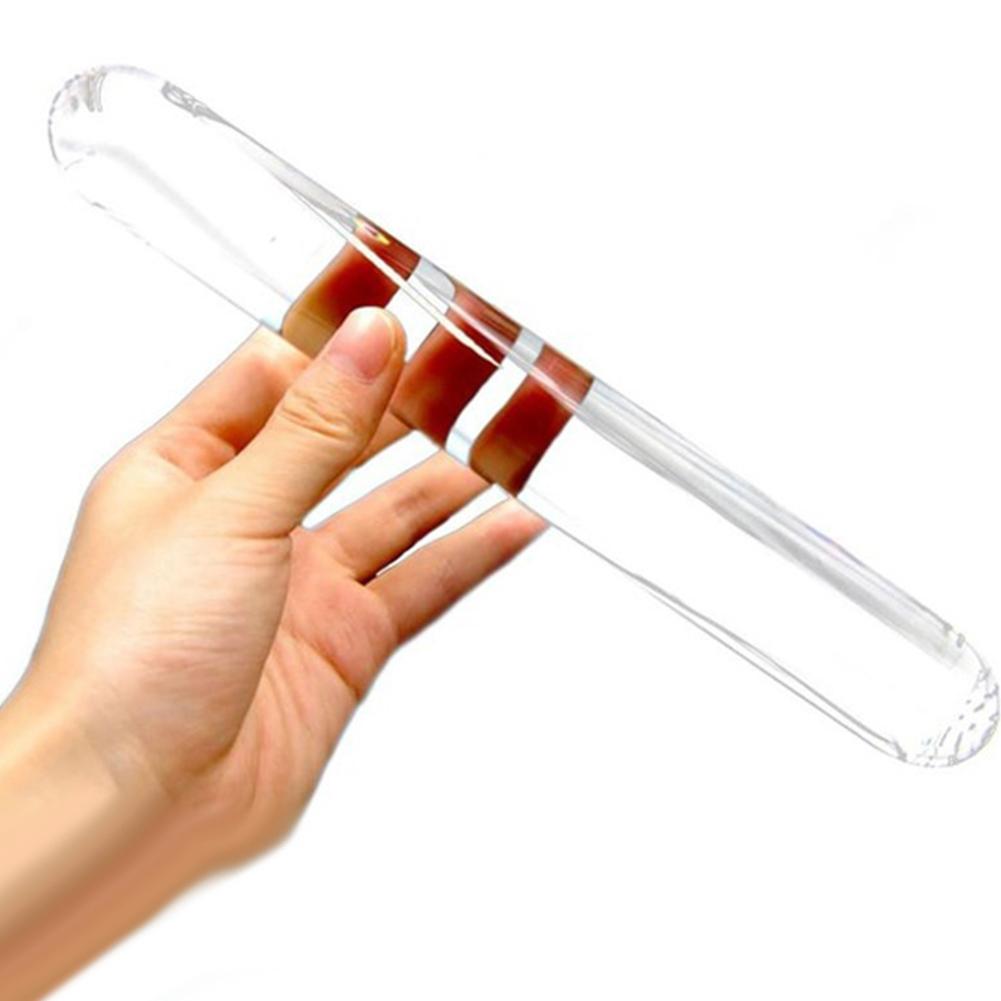 Female Masturbation Huge Faux Crystal Glass Butt Plug Dildo Rod Massage Stick Clitoral Stimulator Adult Sex Toy - buysextoyth
