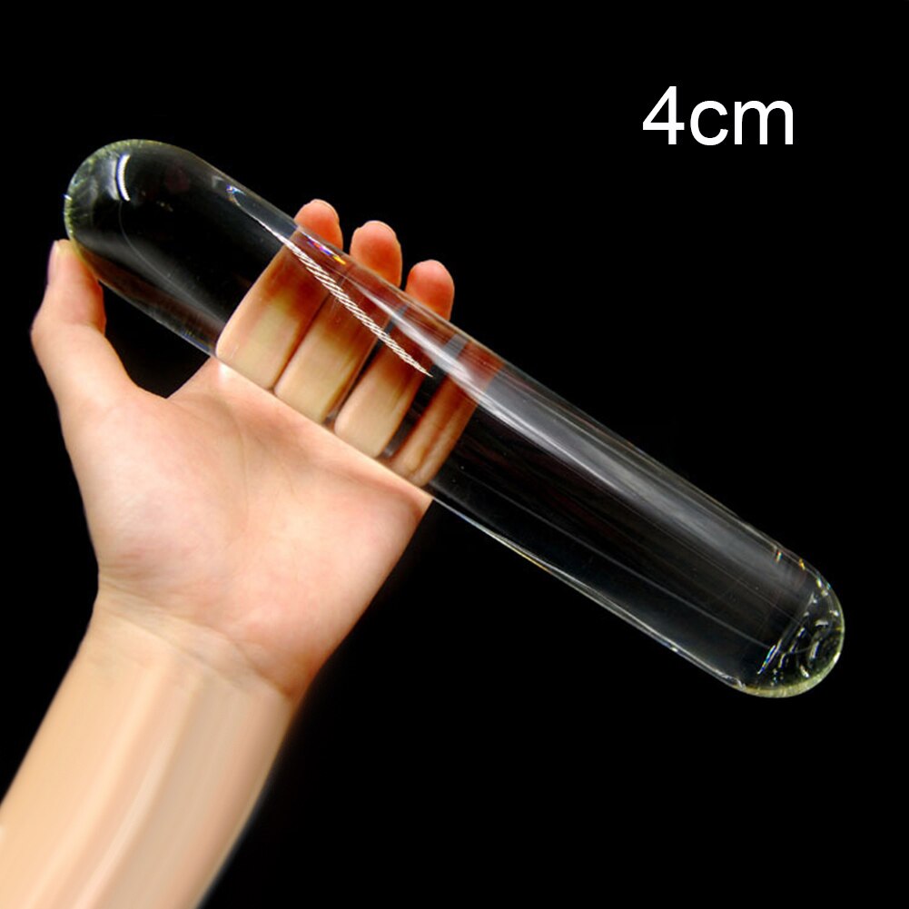 Female Masturbation Huge Faux Crystal Glass Butt Plug Dildo Rod Massage Stick Clitoral Stimulator Adult Sex Toy - buysextoyth
