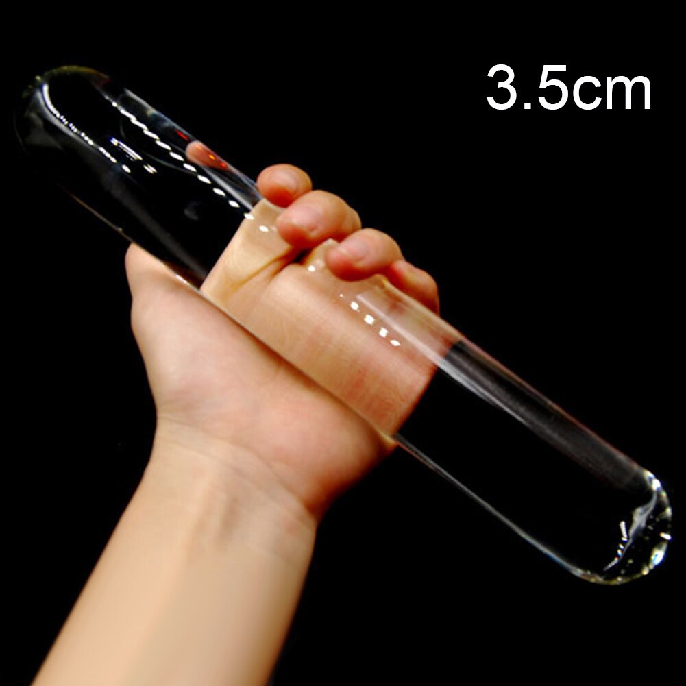 Female Masturbation Huge Faux Crystal Glass Butt Plug Dildo Rod Massage Stick Clitoral Stimulator Adult Sex Toy - buysextoyth