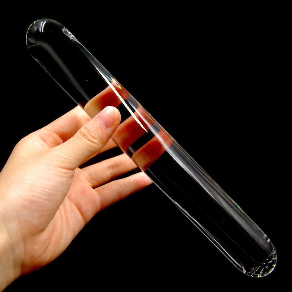 Female Masturbation Huge Faux Crystal Glass Butt Plug Dildo Rod Massage Stick Clitoral Stimulator Adult Sex Toy - buysextoyth